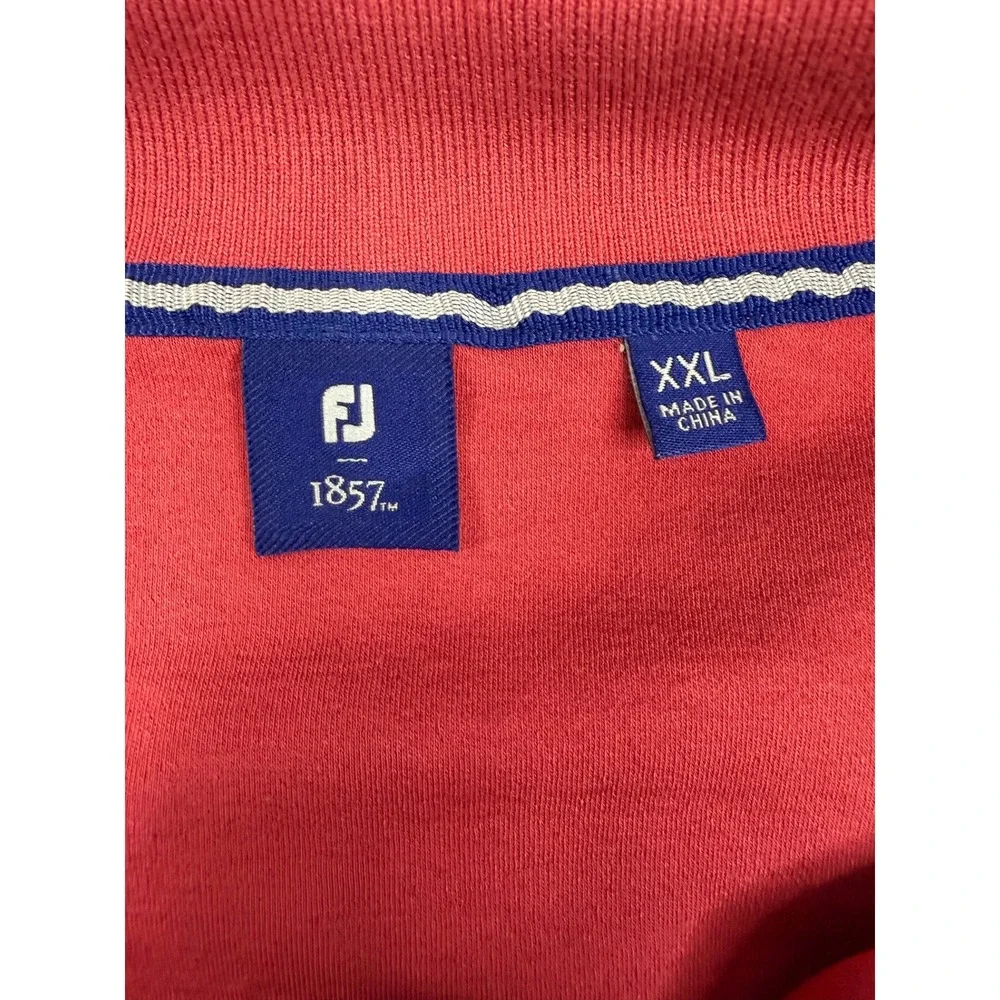 FootJoy 1857 Mens XXL Red Palmer Legends Country Club Quarter Zip Pullover
